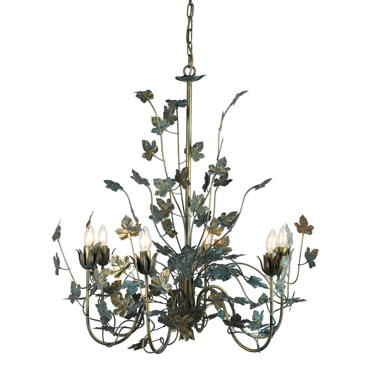The French Bedroom Co, Titanias Dream Antiqued Metal Chandelier